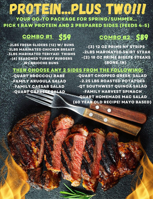 PROTEIN PLUS TWO! PACKAGE #1 (CLICK HERE TO CHOOSE OPTIONS)