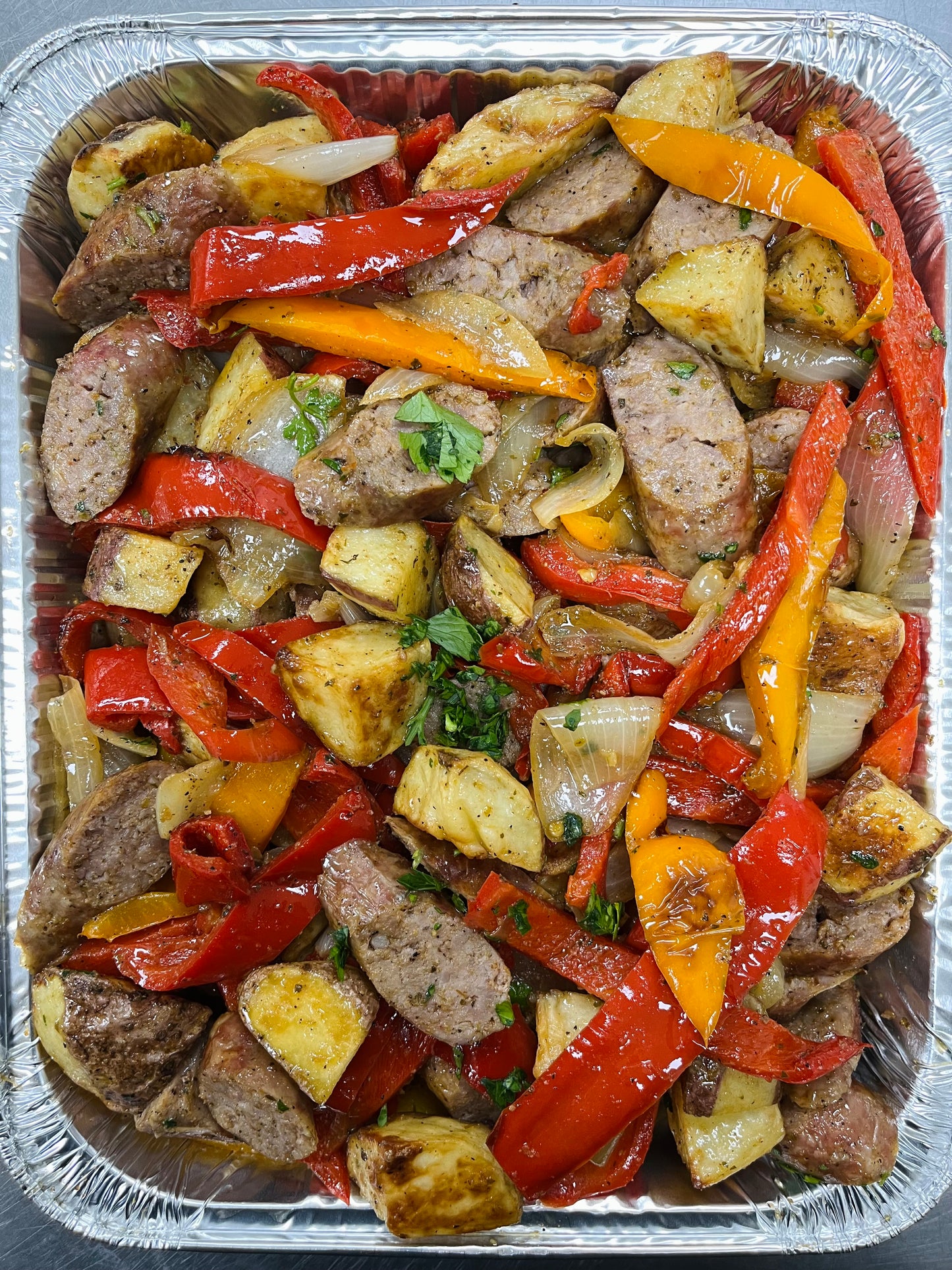 SAUSAGE PEPPER ONION POTATOES (2LBS SIDE)