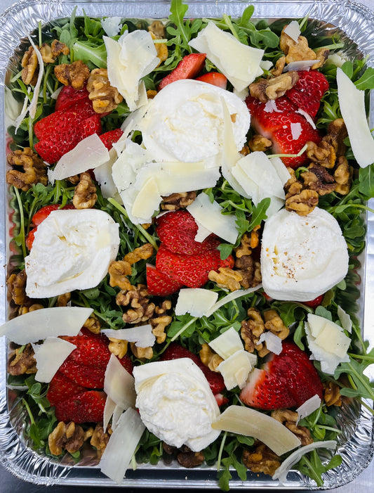TRUFFLE BURRATA STRAWBERRY ARUGULA SALAD (FAMILY SIZE)
